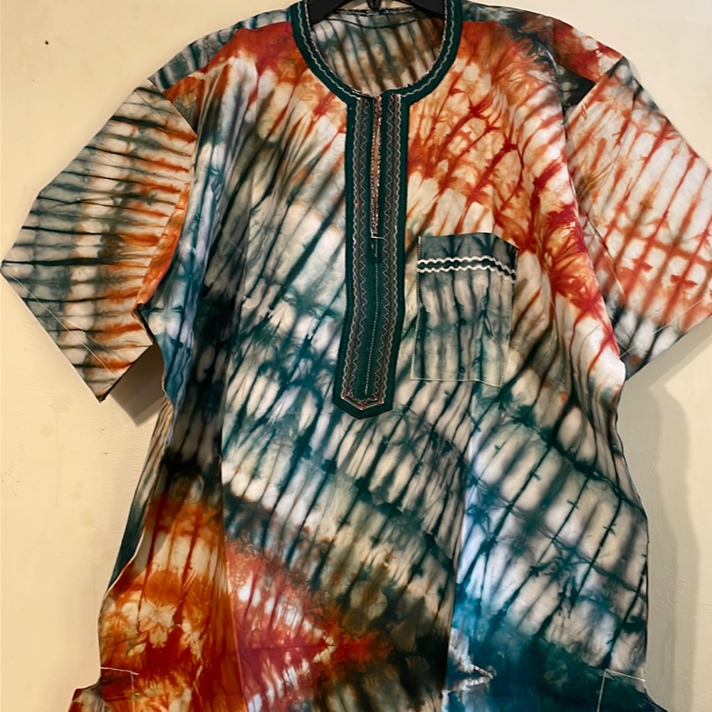 African Tie Dye Dashiki Top